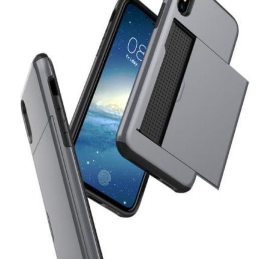 Iphone X Shockproof,Credit card Slot Cover Case